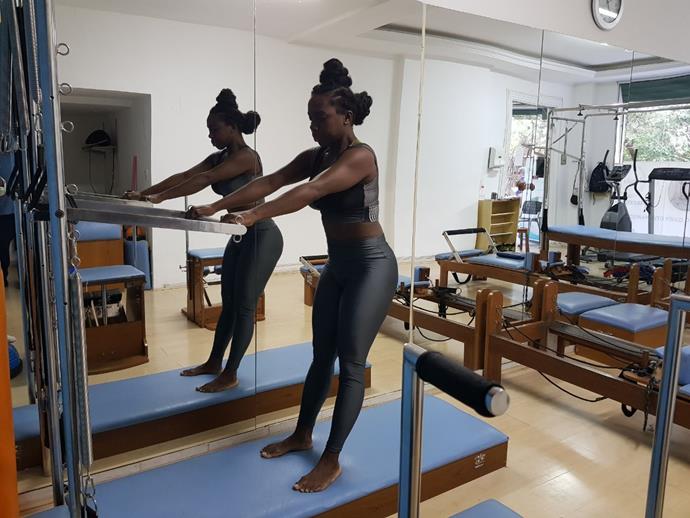 Egili Oliveira escolhe o pilates