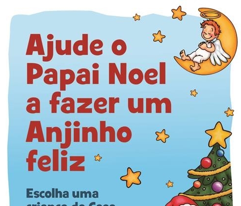 Ajude o Papai Noel a fazer um anjinho feliz