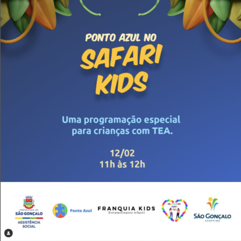 Ponto Azul no Safari Kids, no São Gonçalo Shopping