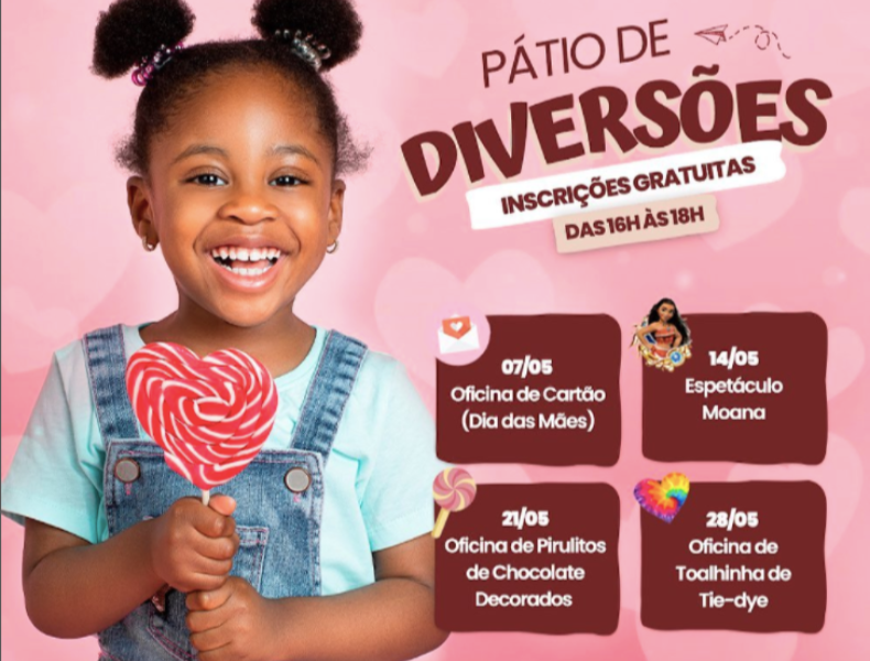 Pátio Alcântara realiza evento com peça infantil e oficinas interativas