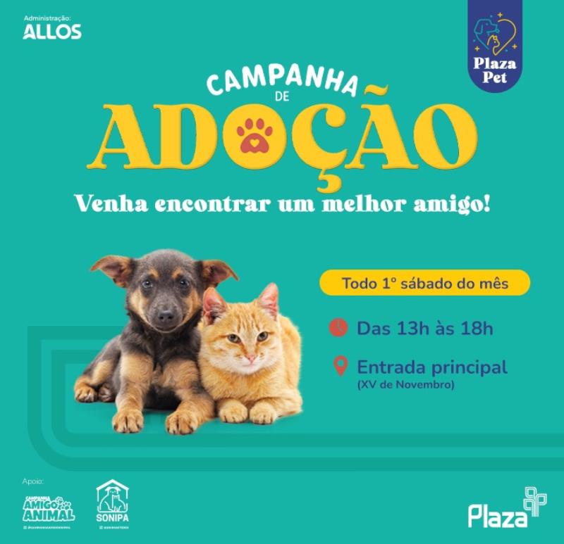 Campanha de adoção de cães e gatos do Plaza Niterói